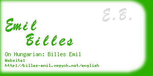emil billes business card